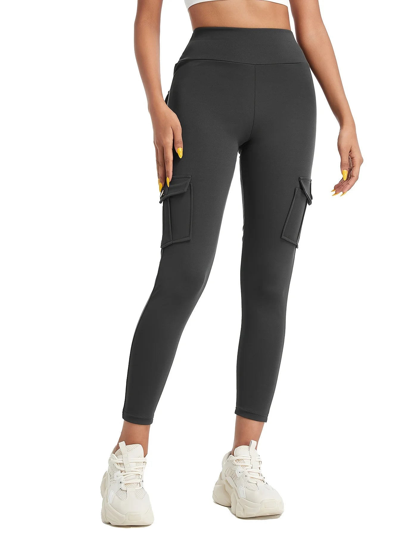 1/2/3 Pcs Seamless Yoga Cargo Leggings with Pocket Women Fashion Hip Lifting Sport Pants High Waist Fitness Elastic Slim Tight